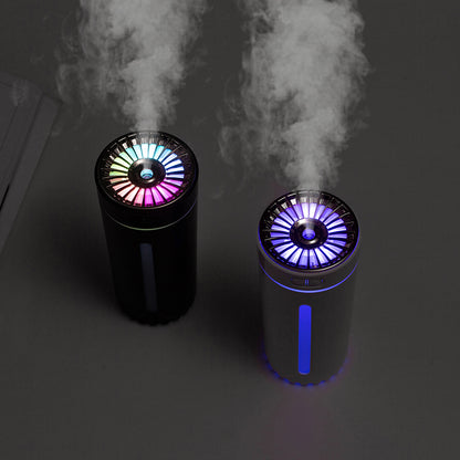 LA-0618 Portable Humidifier Desktop Air Humidifier Aroma Diffuser 300ml Fog Sprayer with Colorful Light for Office Cars