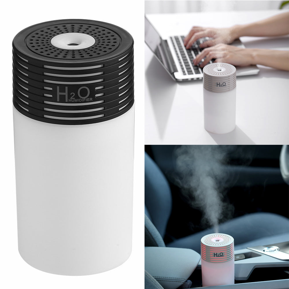 LA-0625 300ml Portable Humidifier Car Office Air Humidifier Desktop Aroma Diffuser Fog Sprayer with LED Light