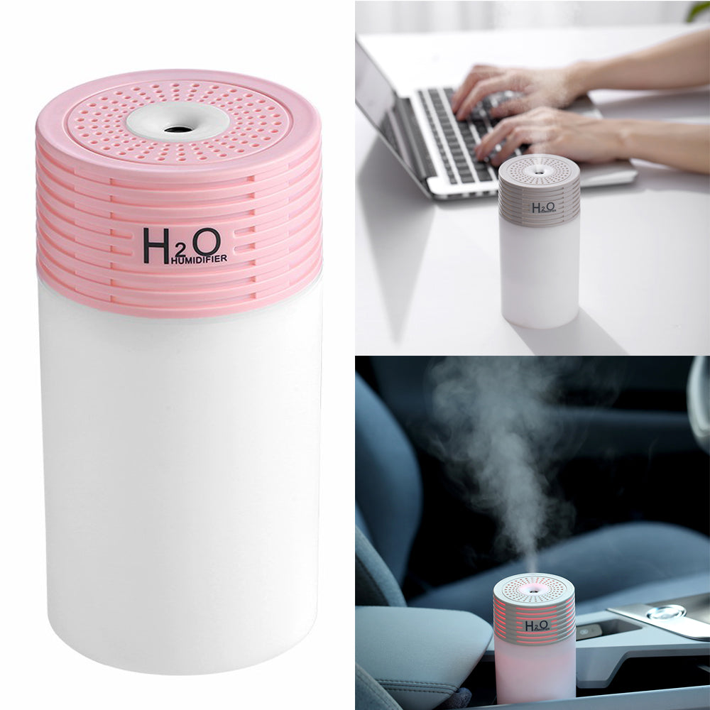 LA-0625 300ml Portable Humidifier Car Office Air Humidifier Desktop Aroma Diffuser Fog Sprayer with LED Light