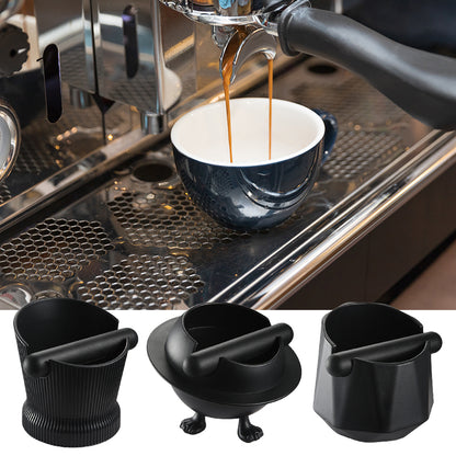 Coffee Grinding Bin Coffee Knock Box Espresso Dump Bin Shock-absorbent Durable Barista Style Espresso Knock Box (No FDA, BPA-free)