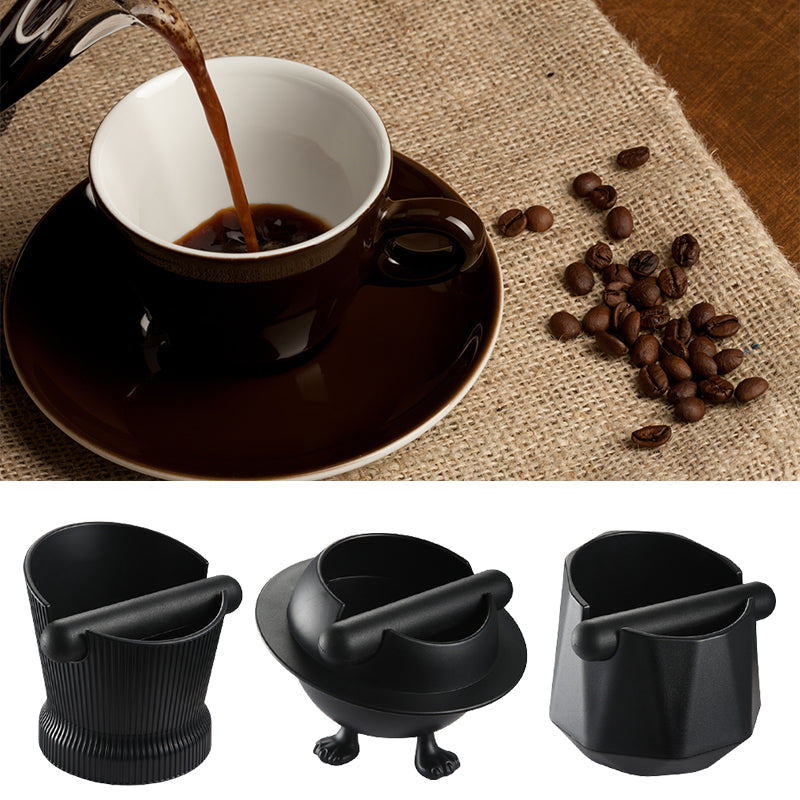 Coffee Grinding Bin Coffee Knock Box Espresso Dump Bin Shock-absorbent Durable Barista Style Espresso Knock Box (No FDA, BPA-free)