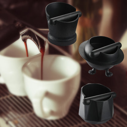 Coffee Grinding Bin Coffee Knock Box Espresso Dump Bin Shock-absorbent Durable Barista Style Espresso Knock Box (No FDA, BPA-free)