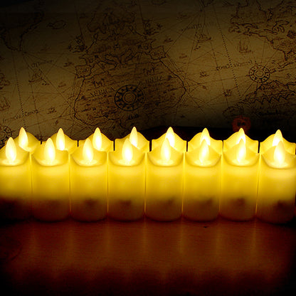 12PCS/Pack Rechargeable Flameless Candles Realistic Dancing LED Flames with Remote Control