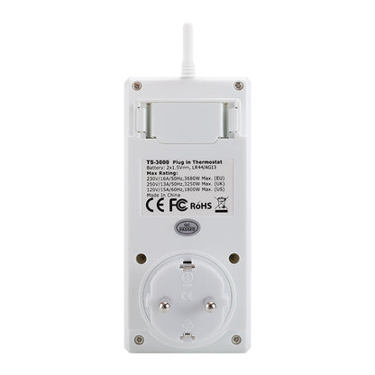 TS-3000 Thermoregulator Wireless Temperature Controller Thermostat Switch Timer Socket with Backlit