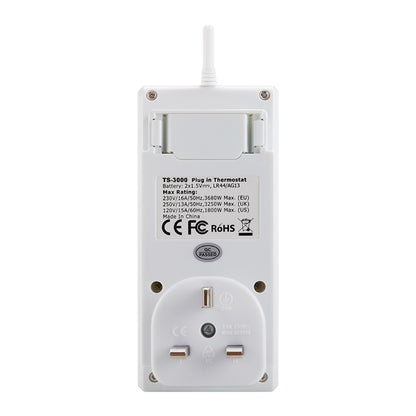 TS-3000 Thermoregulator Wireless Temperature Controller Thermostat Switch Timer Socket with Backlit