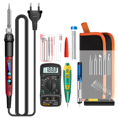 ANENG SL103 16Pcs 60W Intelligent Constant Temperature Electric Soldering Iron Kit with LCD Display