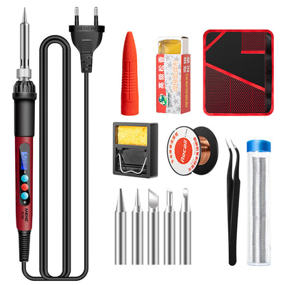 ANENG SL103 13Pcs 60W LCD Display Electric Soldering Iron Kit with Replaceable Welding Head Set