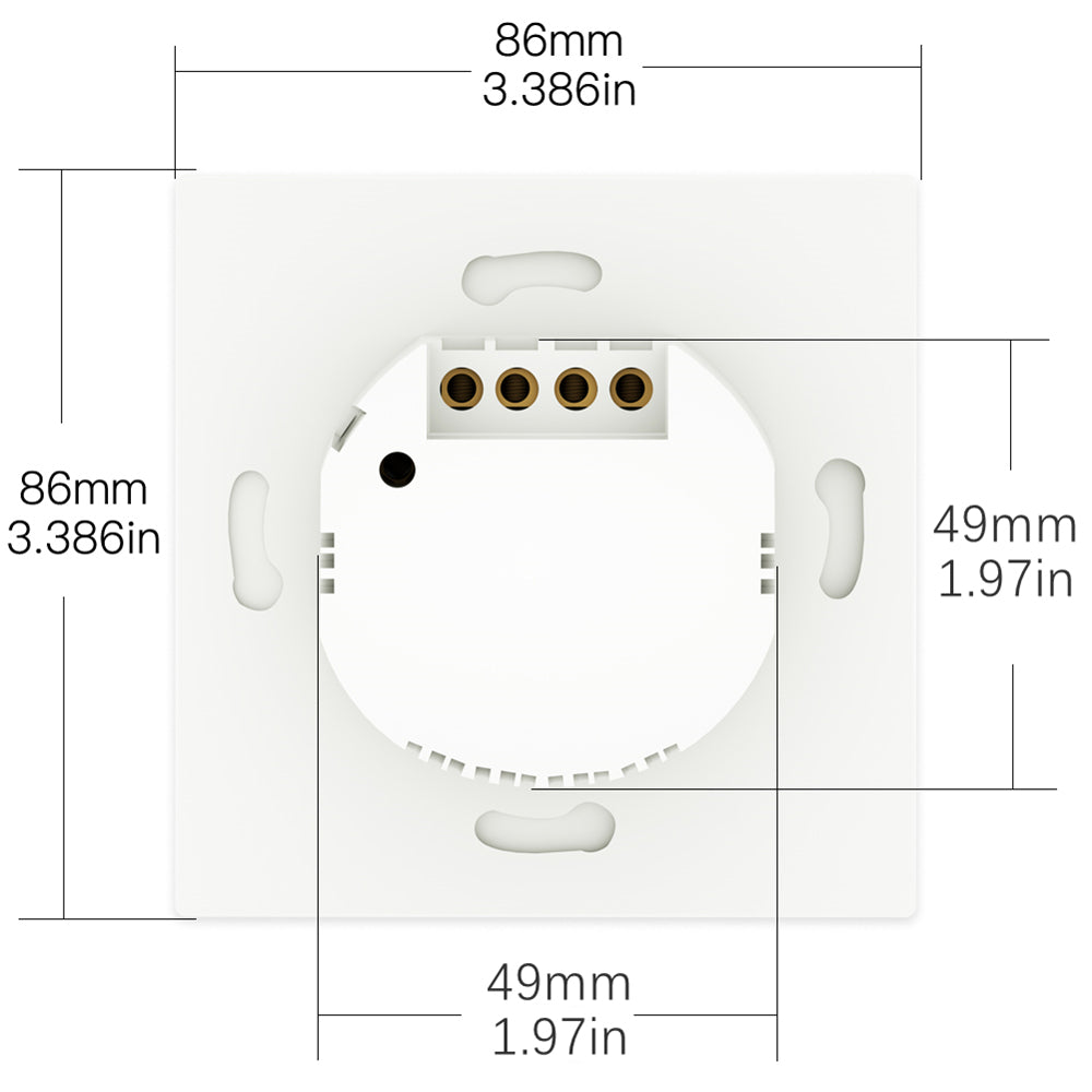 1-Gang Smart WiFi Switch Zero Fire Version Neutral Wire Fire Wire Required Voice Control Wall Switch Controller, EU Plug