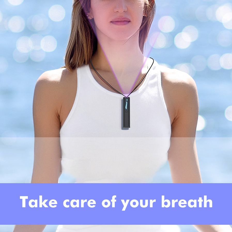 Mini Portable Air Purifier Wearable Necklace USB Air Cleaner Negative Ion Generator Personal Air Freshener for Adults