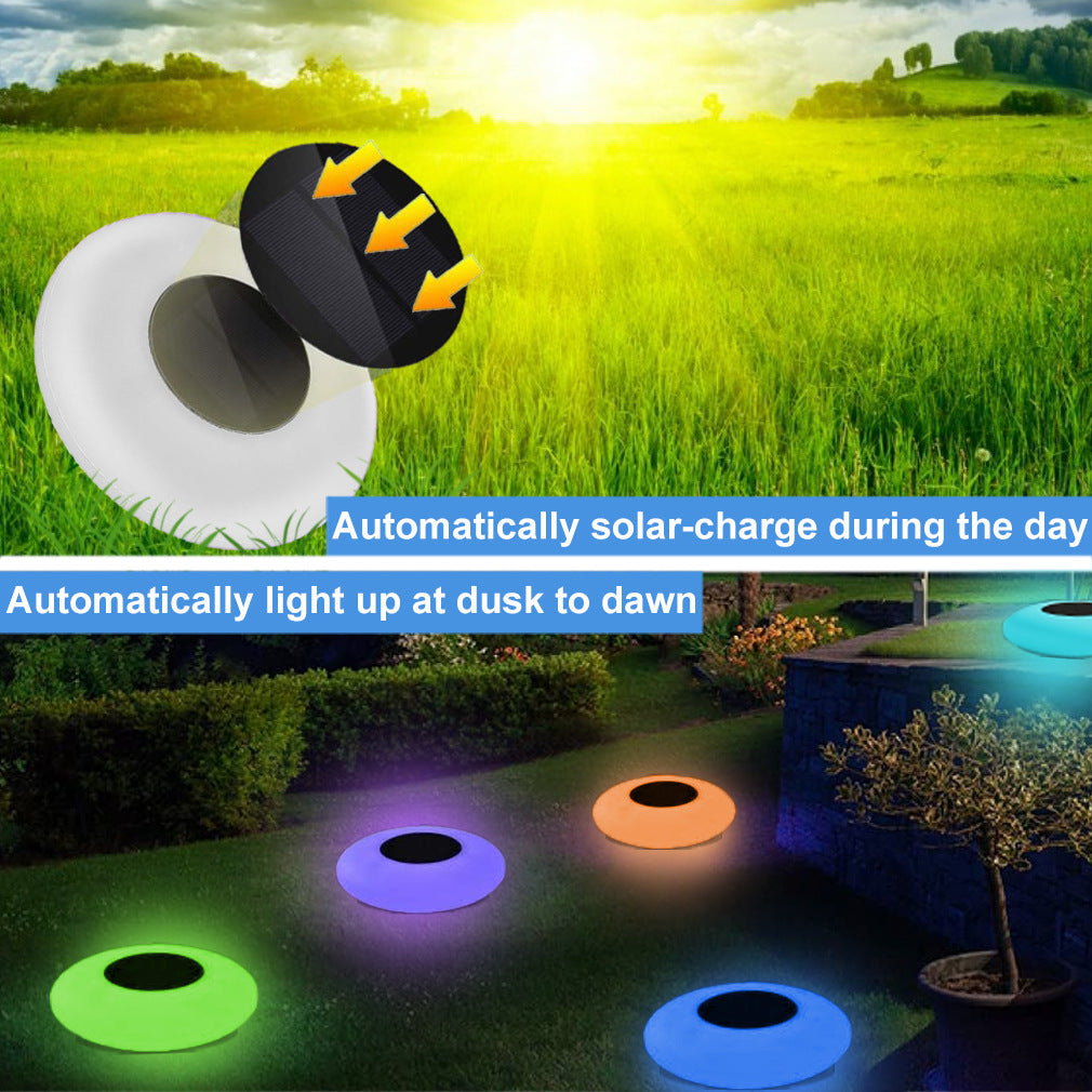 COOLQING 32x32x7CM Swimming Pool Light Solar Powered Floating Lamp Color Changing Decoration LED Waterproof Light