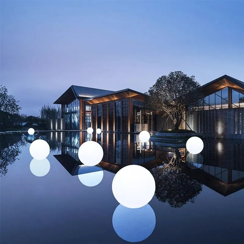 8Pcs Swimming Pool Floating Ball Dimming RGBW 16 Colors Glowing Ball LED Garden Beach Party Lawn Lamp