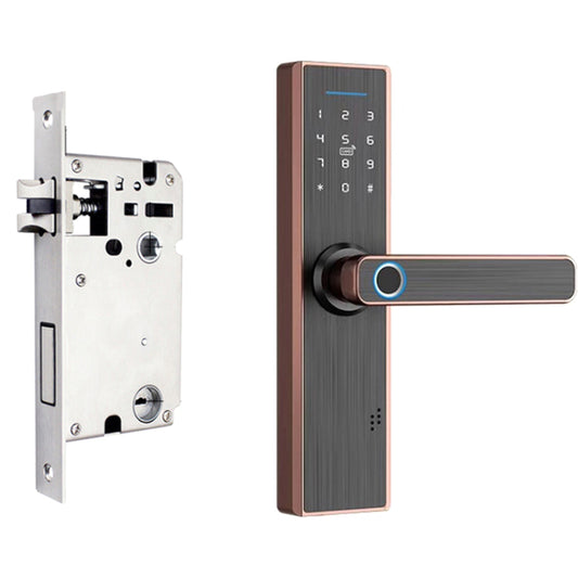 X1 Tuya Intelligent Fingerprint Lock Door Lock Security Electronic Password Fingerprint Unlock (Lock Cylinder 160mmx22mm)