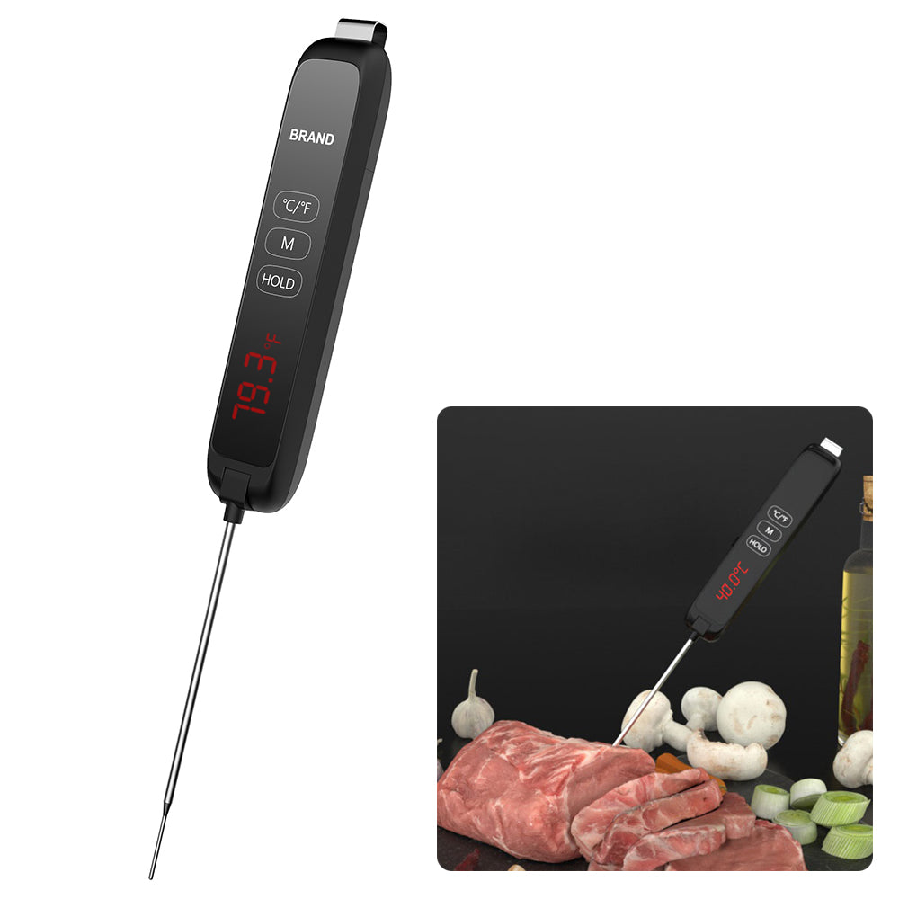 TH-100 Ultra Fast Digital Instant Read Magnetic Meat Thermometer with Folding Probe for Kitchen Food Cooking BBQ