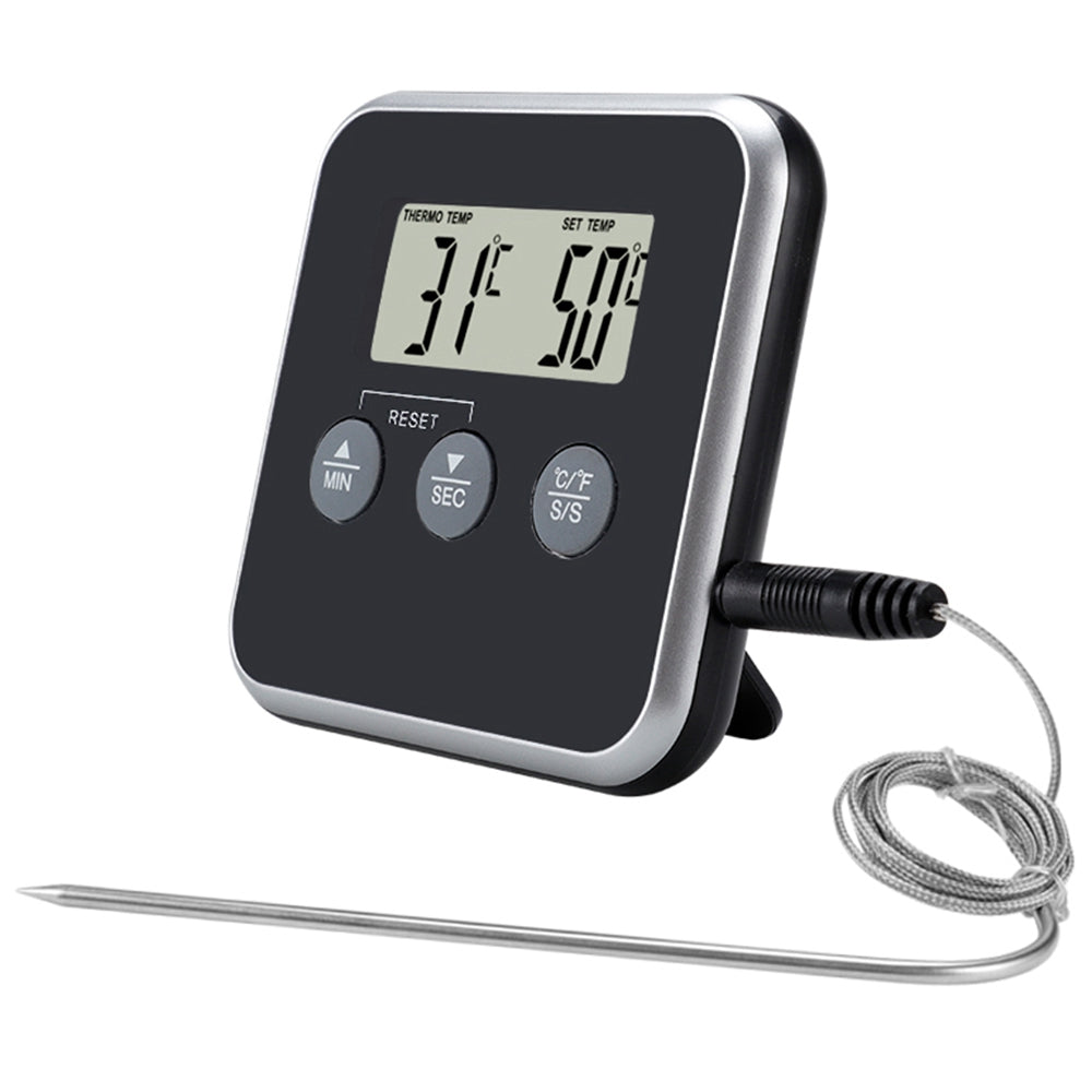 TS-BN56 Household Oven BBQ Thermometer Multifunctional Kitchen Electronic Timer with Waterproof Probe (No FDA, BPA Free)