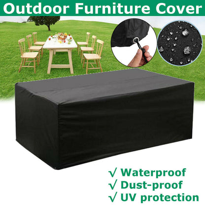 126x126x74cm 210D Oxford Cloth Outdoor Table Cover Waterproof Dustproof Garden Yard Furniture Cover