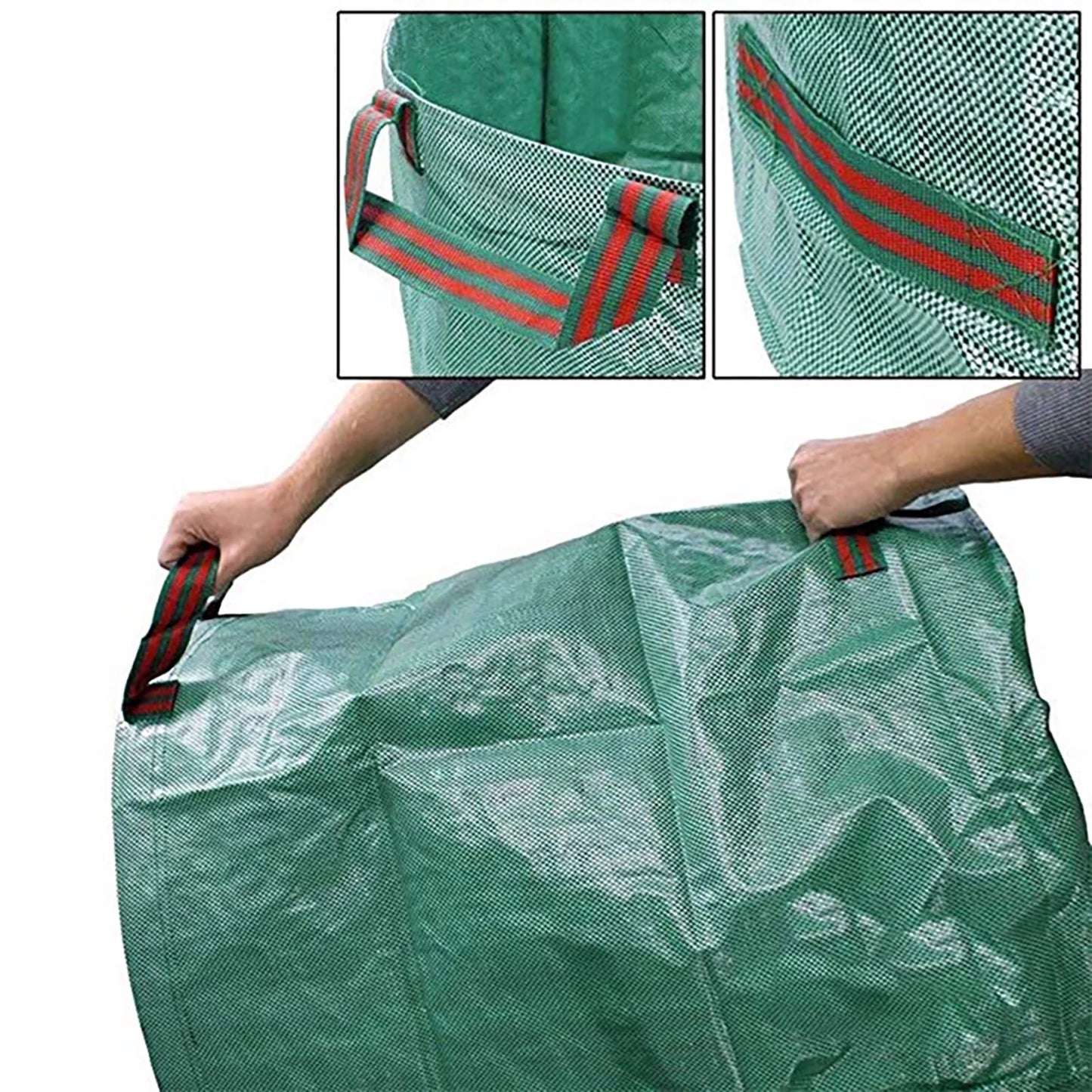 1 Set/3Pcs Garden Durable Large Campacity PE Woven Material Rubbish Leaf Bags D67xH76cm