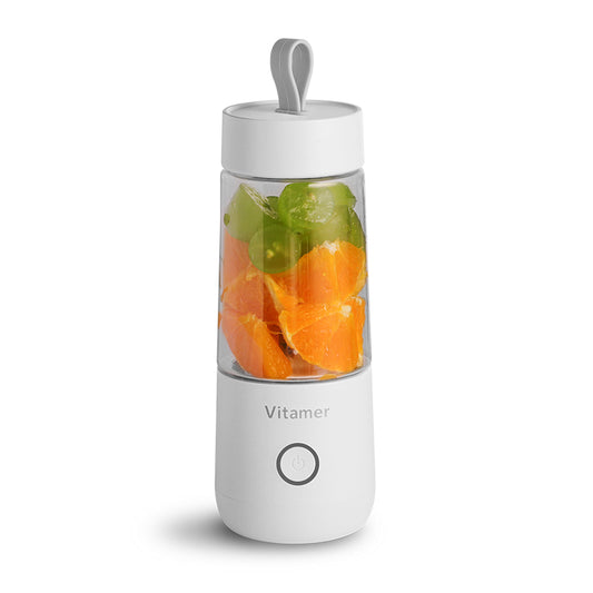 VITAMER 350ml Portable Electric Fruit Juicer USB Rechargeable Smoothie Blender Machine Kitchen Fruit Mixer Cup Juicing Cup