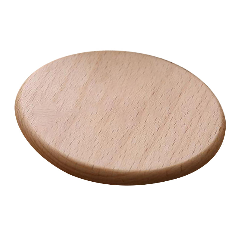 8.8cm Beech Wood Thicken Coaster Kitchen Heat Resistant Cup Mat Pad Dining Table Decor