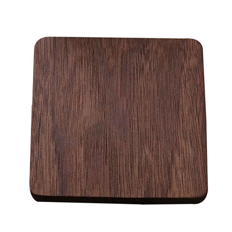 8.8cm Black Walnut Wood Thicken Coaster Kitchen Heat Resistant Tea Coffee Cup Mat Insulation Pad Dining Table Decor