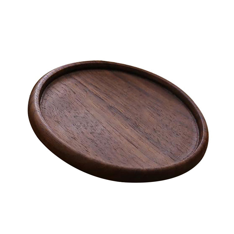 8.8cm Black Walnut Wood Thicken Coaster Kitchen Heat Resistant Tea Coffee Cup Mat Insulation Pad Dining Table Decor