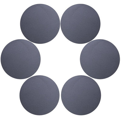 6Pcs PU Leather Coasters Round Heat Resistant Anti-skid Cup Pad Mats Dining Table Decoration