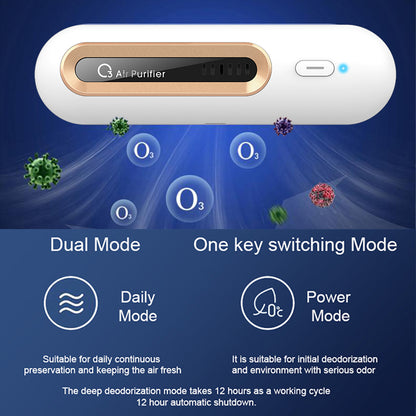 DIROSE M9 Mini Refrigerator Purifier Ozone Generator Portable Odor Eliminator Deodorizer