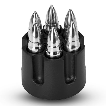 Stainless Steel Bullet Shape Ice Cube Chillers Quick-frozen Whiskey Wine Beer Ice Stones Cooler Kitchen Bar Gadgets (FDA Certified)