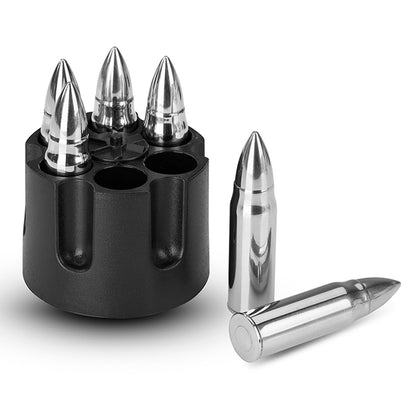 Stainless Steel Bullet Shape Ice Cube Chillers Quick-frozen Whiskey Wine Beer Ice Stones Cooler Kitchen Bar Gadgets (FDA Certified)