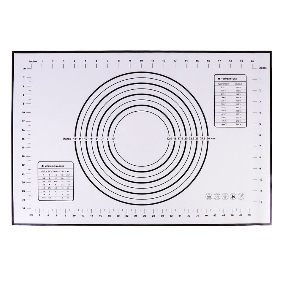 40*60cm Heat Resistant Silicone Baking Mat Rolling Dough Mat Non-stick Oven Pastry Tool (BPA-free, No FDA Certificate)