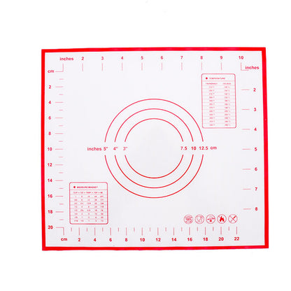 26cmx29cm Baking Mat Non-slip Silicone Kitchen Cookies Pizza Pad with Measurement Scale (BPA-free, No FDA Certificate)