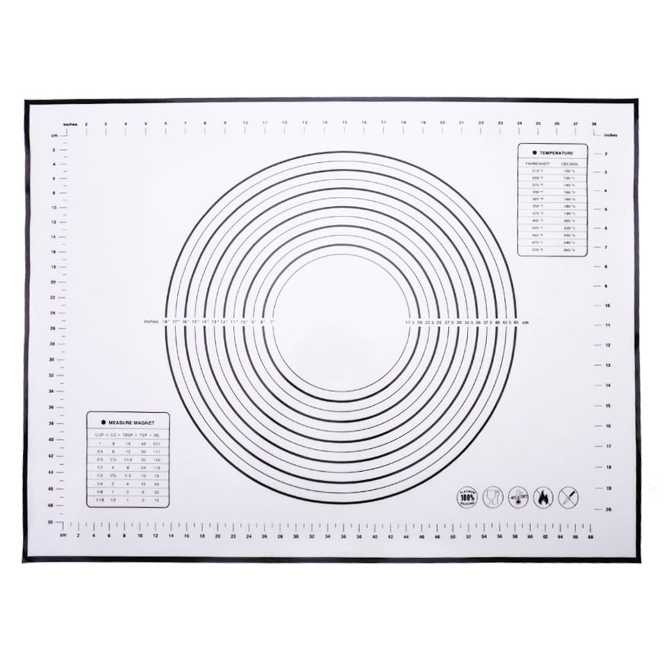 60cmx80cm Silicone Baking Mat Measurement Scale Knead Dough Kitchen Cake Pad (BPA-free, No FDA Certificate)