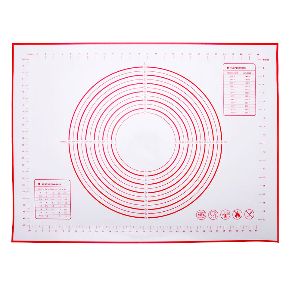 60cmx80cm Silicone Baking Mat Measurement Scale Knead Dough Kitchen Cake Pad (BPA-free, No FDA Certificate)