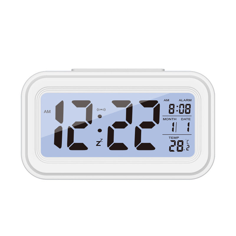 Digital LED Alarm Clock Battery Powered with Date Calendar Temperature