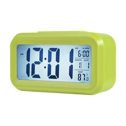 Digital LED Alarm Clock Battery Powered with Date Calendar Temperature