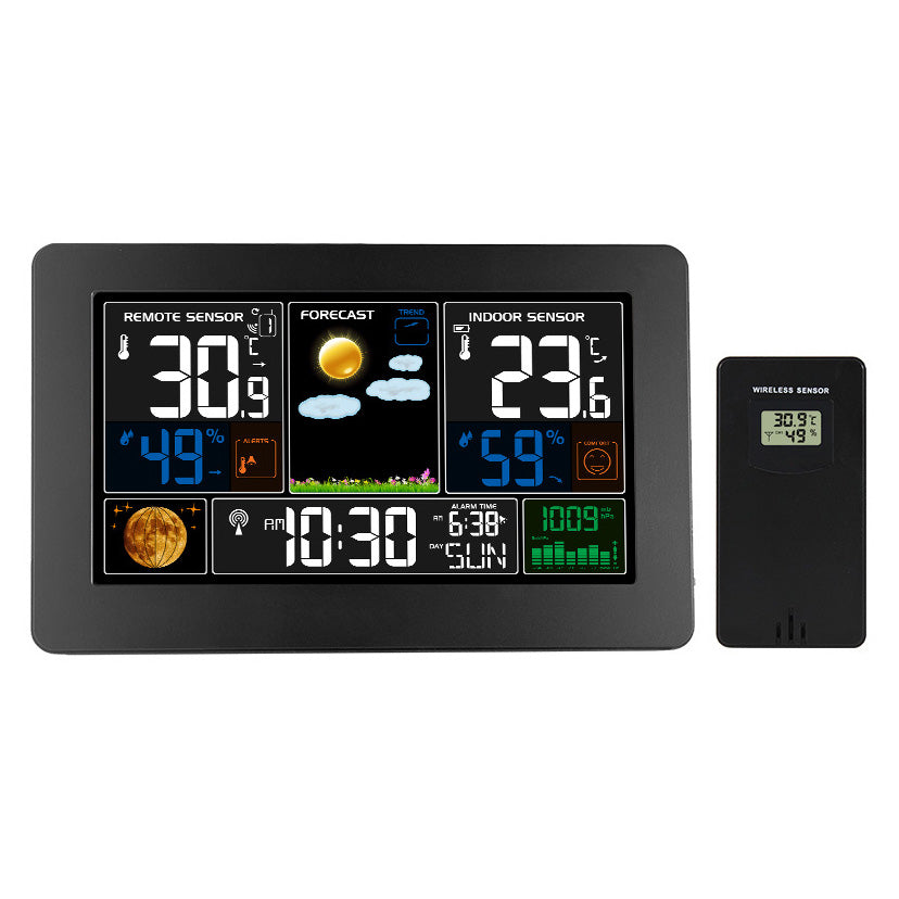 FJ3378B Multifunctional Weather Station Clock Indoor Outdoor ...