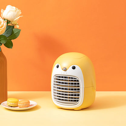 SX-HF03 Cute Penguin Shape Portable Desktop Air Cooler Air Conditioning Water Cooling Fan for Home Office