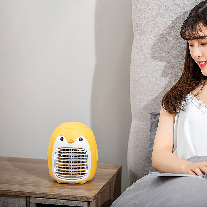 SX-HF03 Cute Penguin Shape Portable Desktop Air Cooler Air Conditioning Water Cooling Fan for Home Office