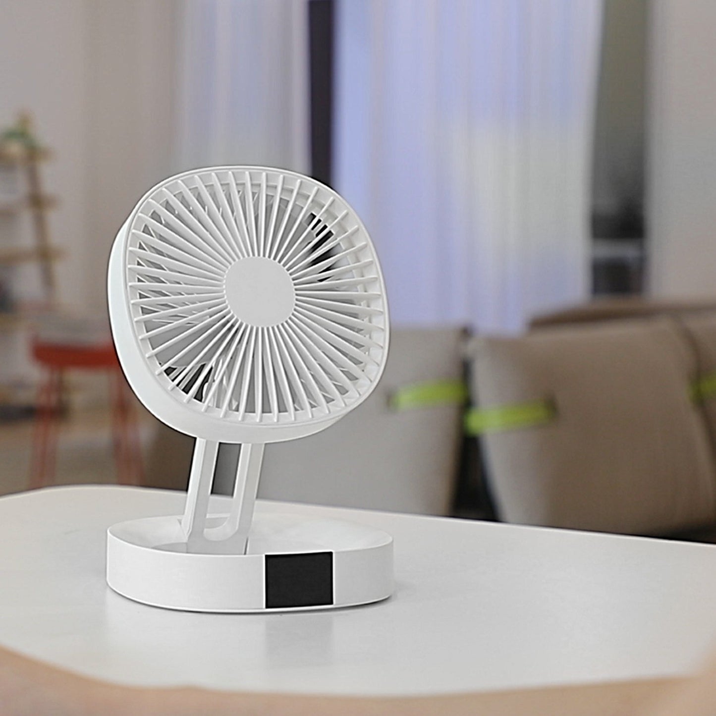 HX-933 Portable Cooling Fan 3 Wind Speeds Adjustable Fan Desktop Electric Fan with Hanging Strap