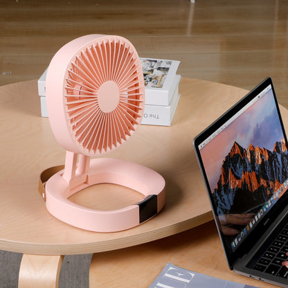 HX-933 Portable Cooling Fan 3 Wind Speeds Adjustable Fan Desktop Electric Fan with Hanging Strap