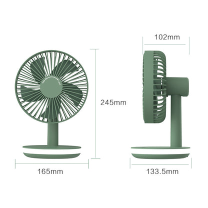 807 USB Desk Fan Adjustable Angle 3 Wind Speeds Table Fan with Night Light