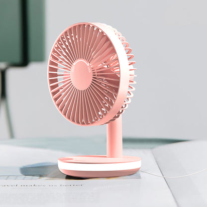 807 USB Desk Fan Adjustable Angle 3 Wind Speeds Table Fan with Night Light