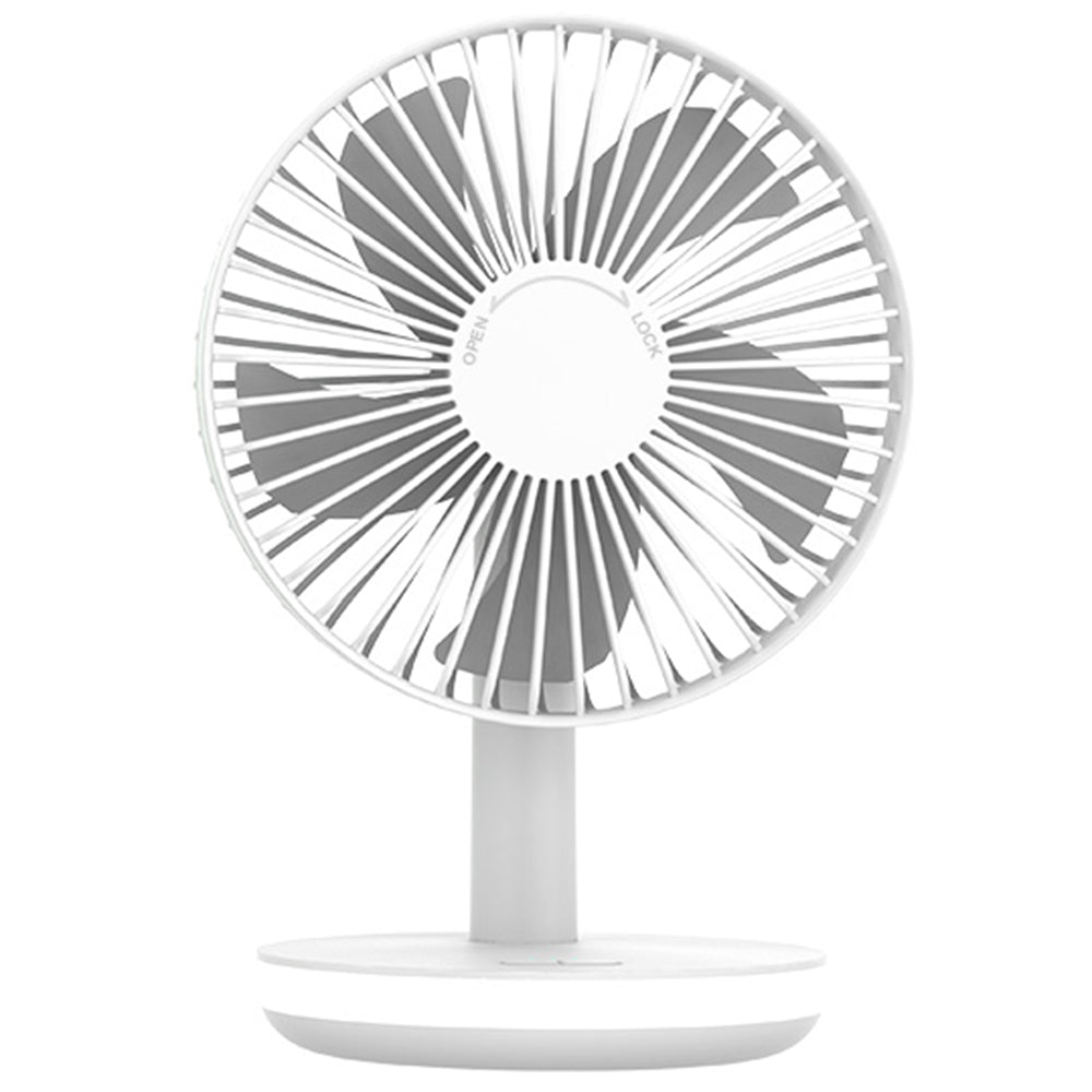 807 USB Desk Fan Adjustable Angle 3 Wind Speeds Table Fan with Night Light