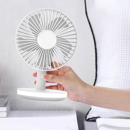 807 USB Desk Fan Adjustable Angle 3 Wind Speeds Table Fan with Night Light