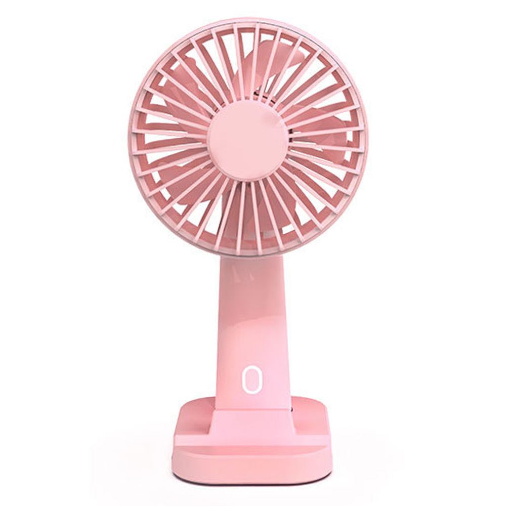 801 Handheld Fan with Cell Phone Holder 3 Speeds Portable Desk Fan for Camping Hiking Office