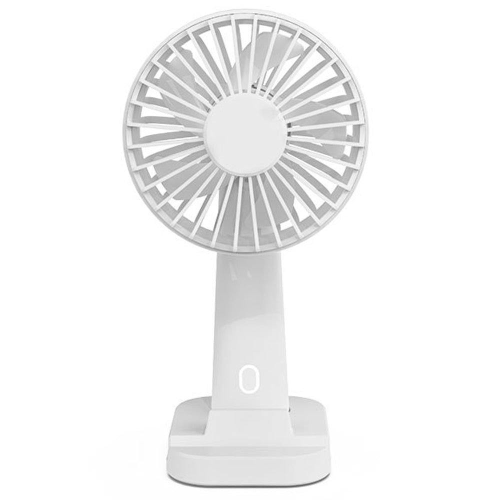 801 Handheld Fan with Cell Phone Holder 3 Speeds Portable Desk Fan for Camping Hiking Office