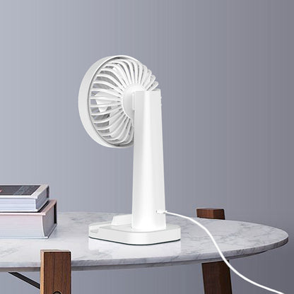 801 Handheld Fan with Cell Phone Holder 3 Speeds Portable Desk Fan for Camping Hiking Office