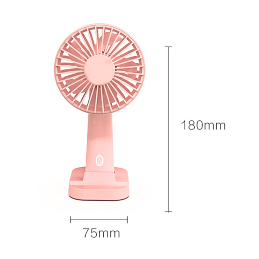 801 Handheld Fan with Cell Phone Holder 3 Speeds Portable Desk Fan for Camping Hiking Office