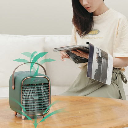 YX-Y3 240ml 2000mAh Portable Mini Desktop Air Cooler Mist Maker Fan Ventilator Combinations Fan Humidifier Sprayer Fan for Home/Office/Bedroom