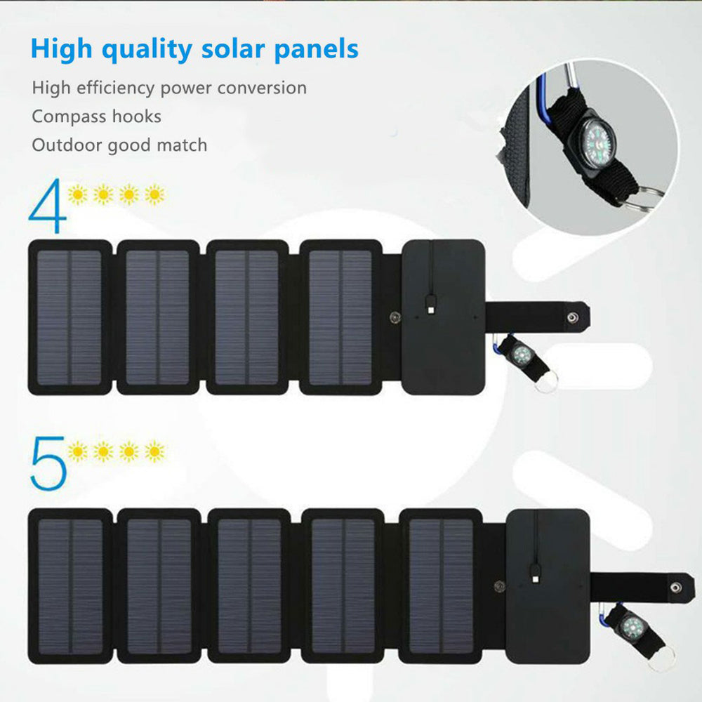 N10 7.5W Foldable Solar Panel Portable Outdoor Travel Emergency Power Generator Charger