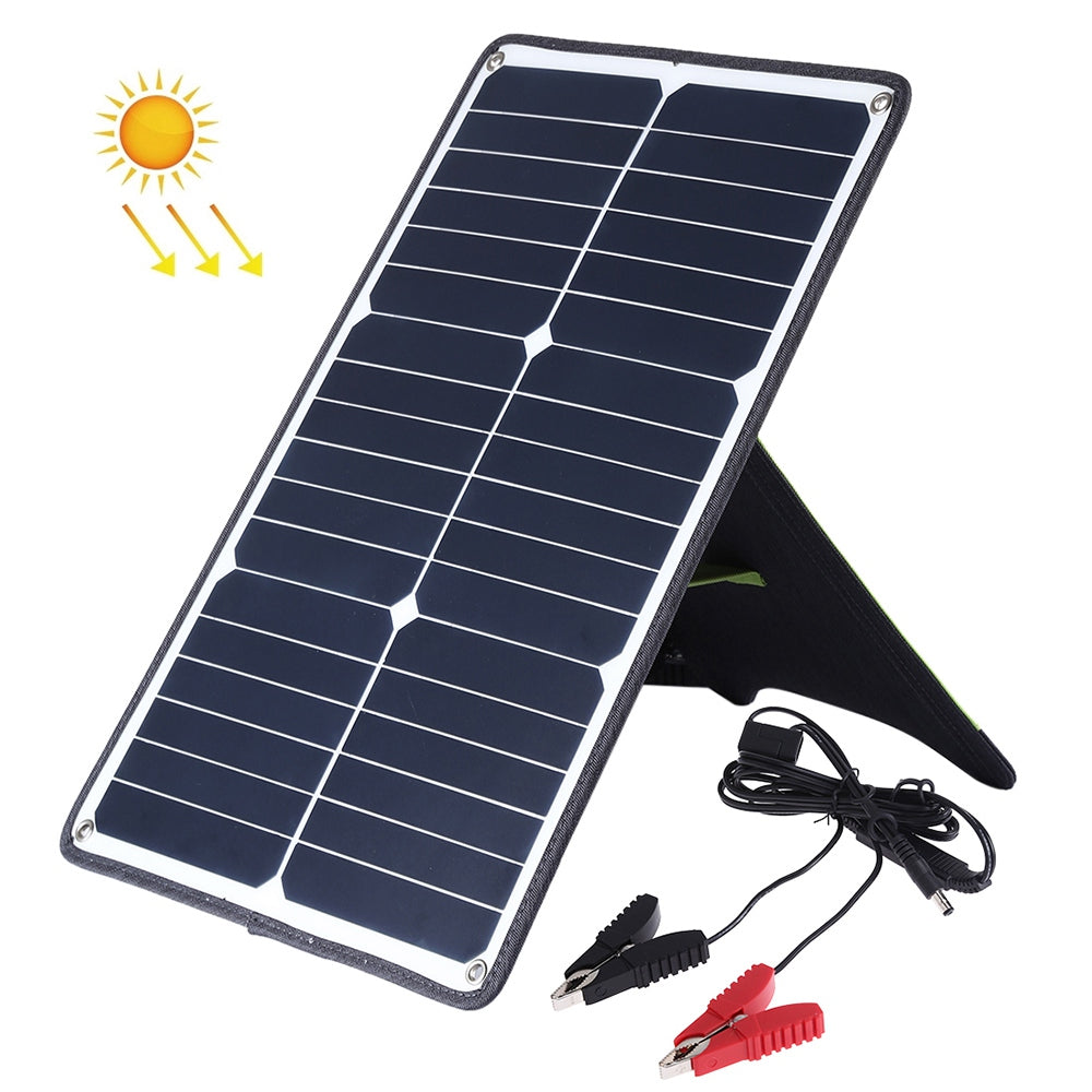 HAWEEL HWL2748B 20W Outdoor Solar Panel Charger Fast Charging Support Connected in Series Solar Charger with Alligator Clip